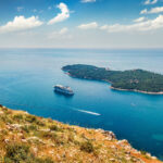 Colorful Summer Seascape Of Adriatic Sea. Aerial Morning View Of